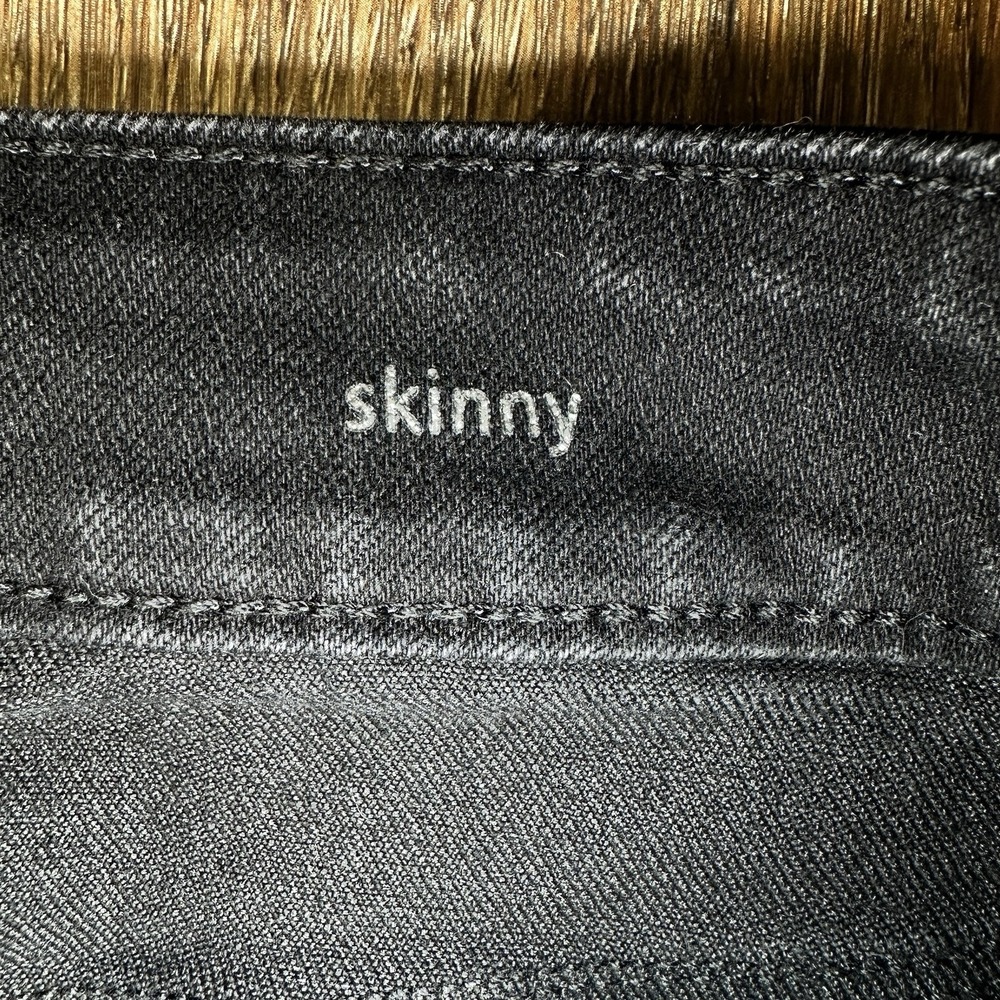 Simply Vera Vera Wang Jeans Womens 10 Black Skinny Stretch Ankle Zip Pockets - Picture 8 of 13
